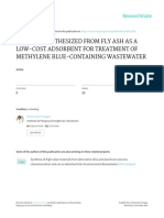 Zeolites Synthesized From Fly Ash as a Low-cost Ad