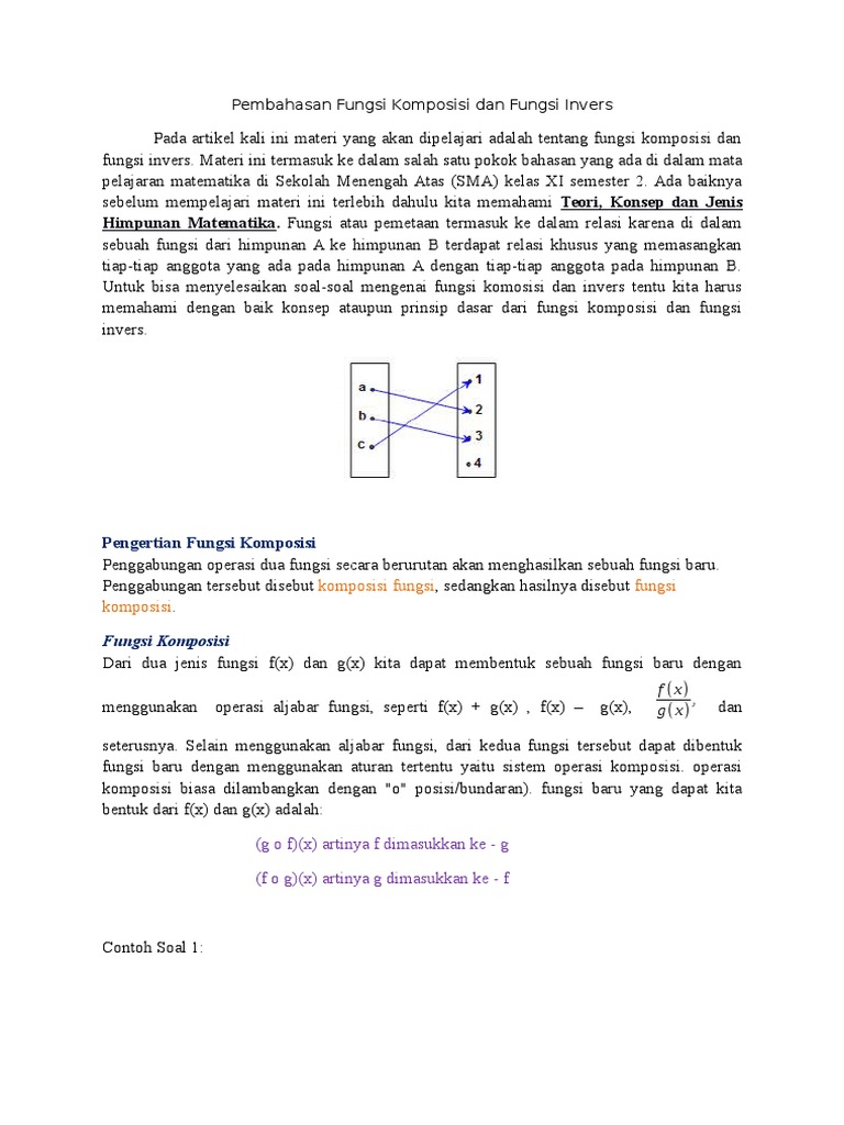 Contoh Soal Dan Jawaban Operasi Aljabar Pada Fungsi - Contoh Soal Terbaru