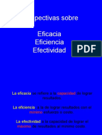 Eficacia Eficiencia Efectividad