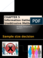 Information Gathering: Unobtrusive Methods Information Gathering: Unobtrusive Methods