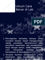 Pedoman Umum Cara Kerja Yng Baik Di Lab