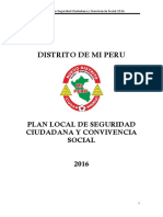 Plan Local de Seguridad Ciudadana y Convivencia Social 2016 - Distrito Mi Peru - Callao