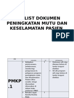 Cek List Dokumen