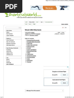 200+ Keyboard Shortcuts for Word 2010
