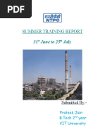 Summer Training Project Report On NTPC BY Prateek Jain - VIT University