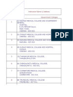 Tamilnadu Medical Colleges List
