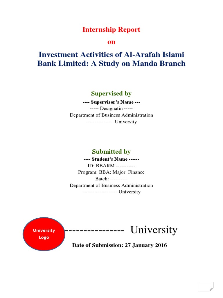 Aibl Investment Internship Report | PDF | Banks | Loans