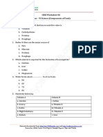 CBSE Worksheet-06 Class - VI Science (Components of Food)