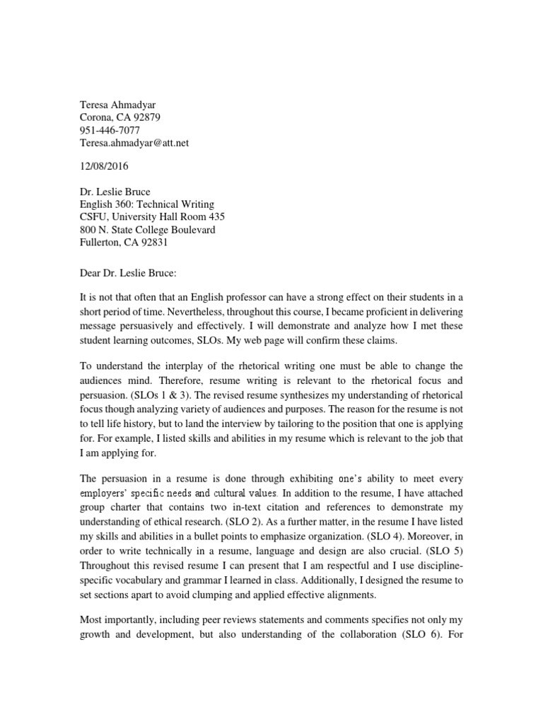 Cover Letter | PDF | Rhetoric | Persuasion