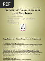 Freedom of Press and Blasphemy 
