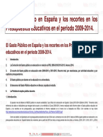 Recortes Educativos 2009-2014 