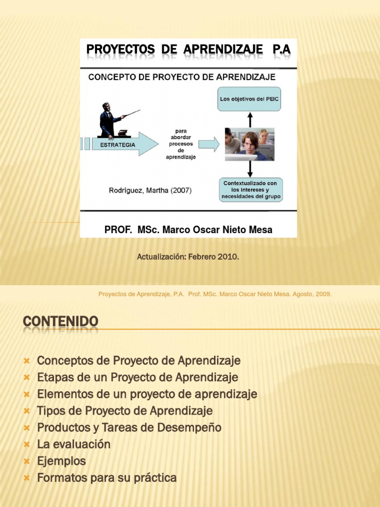 Proyectos de Aprendizaje: Guía Completa | PDF | Evaluación | Aprendizaje