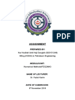 Assignment: Nur Hadirah Binti Haji Dunglah (B20151248) Beng (Hons) in Petroleum Engineering