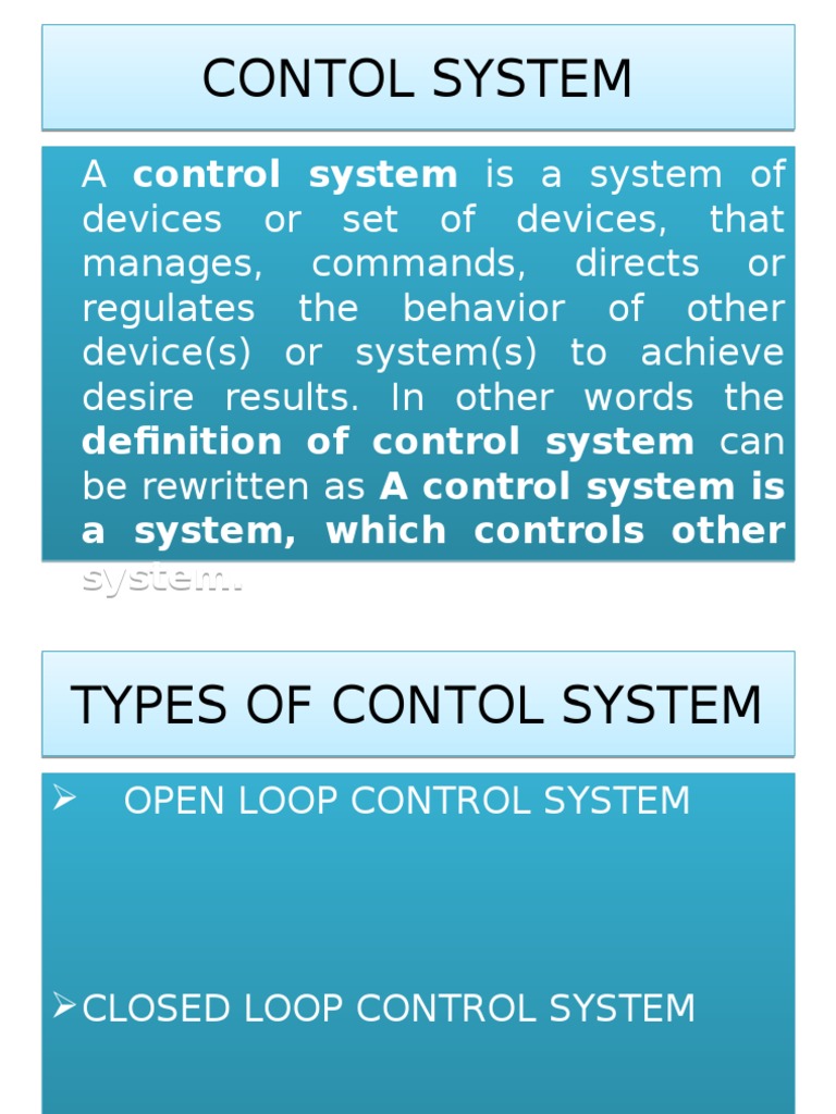 Control System PPT Control System Control Theory