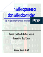 Sesi - 10 - Dasar Pemrograman Mikrokontroler MCS-51