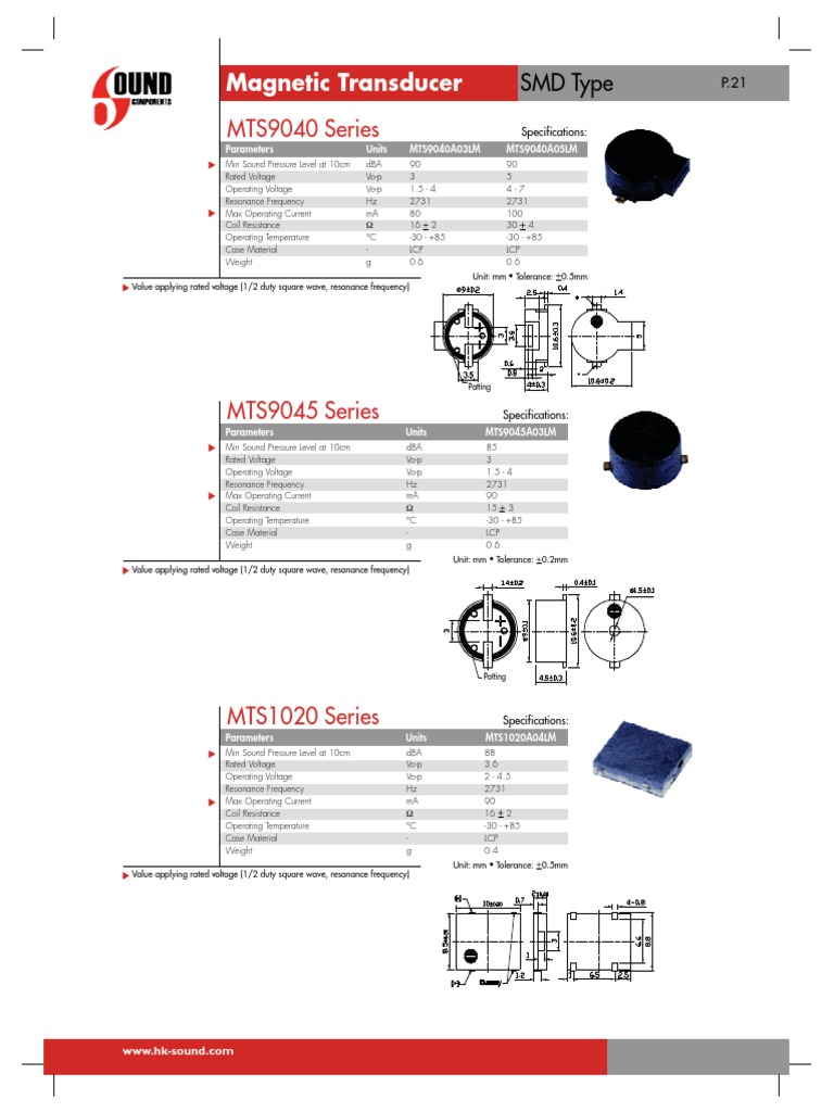 MTS Series Specifications Overview | PDF