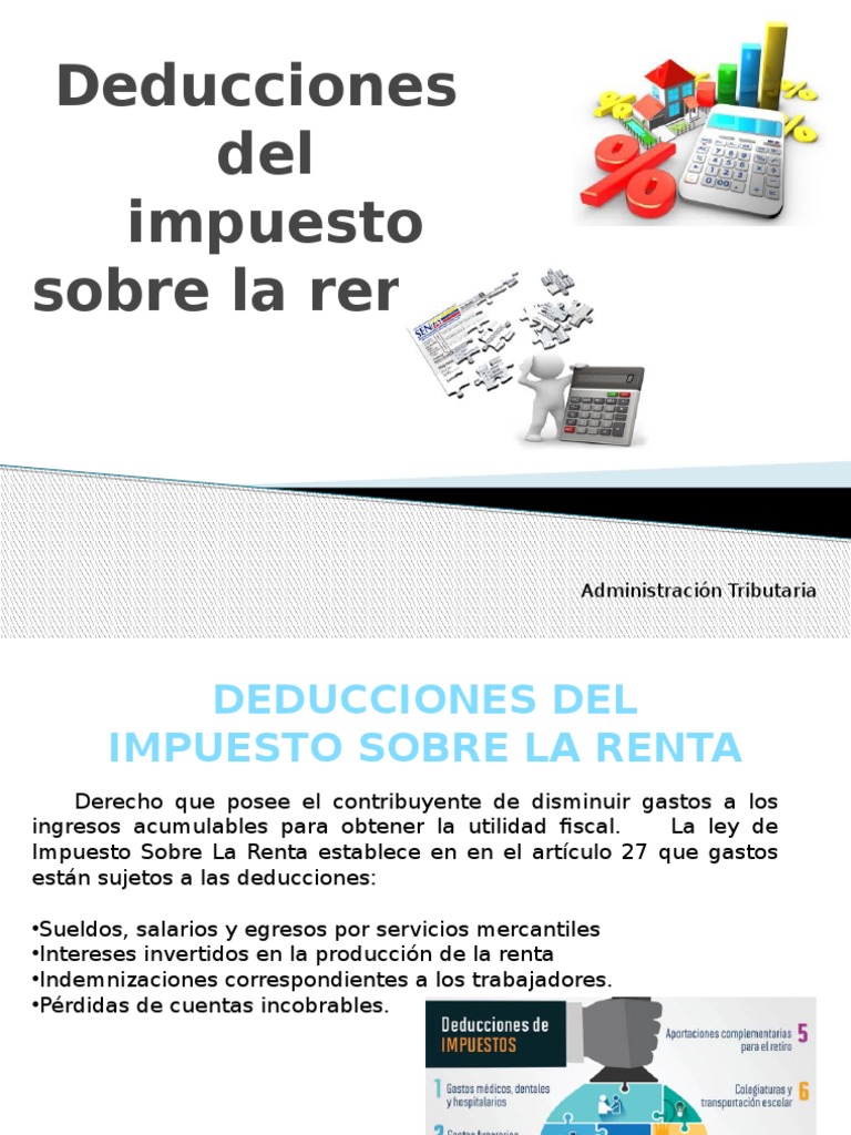 Deducciones Del Impuesto Sobre La Renta | PDF | Impuesto sobre la renta ...