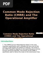 Common Mode Rejection Ratio (CMRR) and the Operational Amplifier