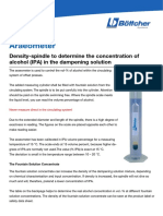 Araeometer: Density-Spindle To Determine The Concentration of Alcohol (IPA) in The Dampening Solution