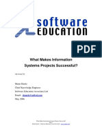 What Makes Information Systems Projects Successful?
