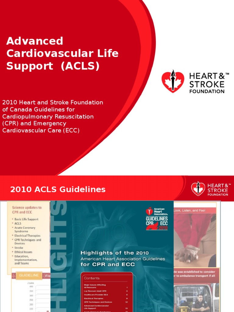Advanced Cardiovascular Life Support (ACLS) | PDF | Cardiopulmonary ...