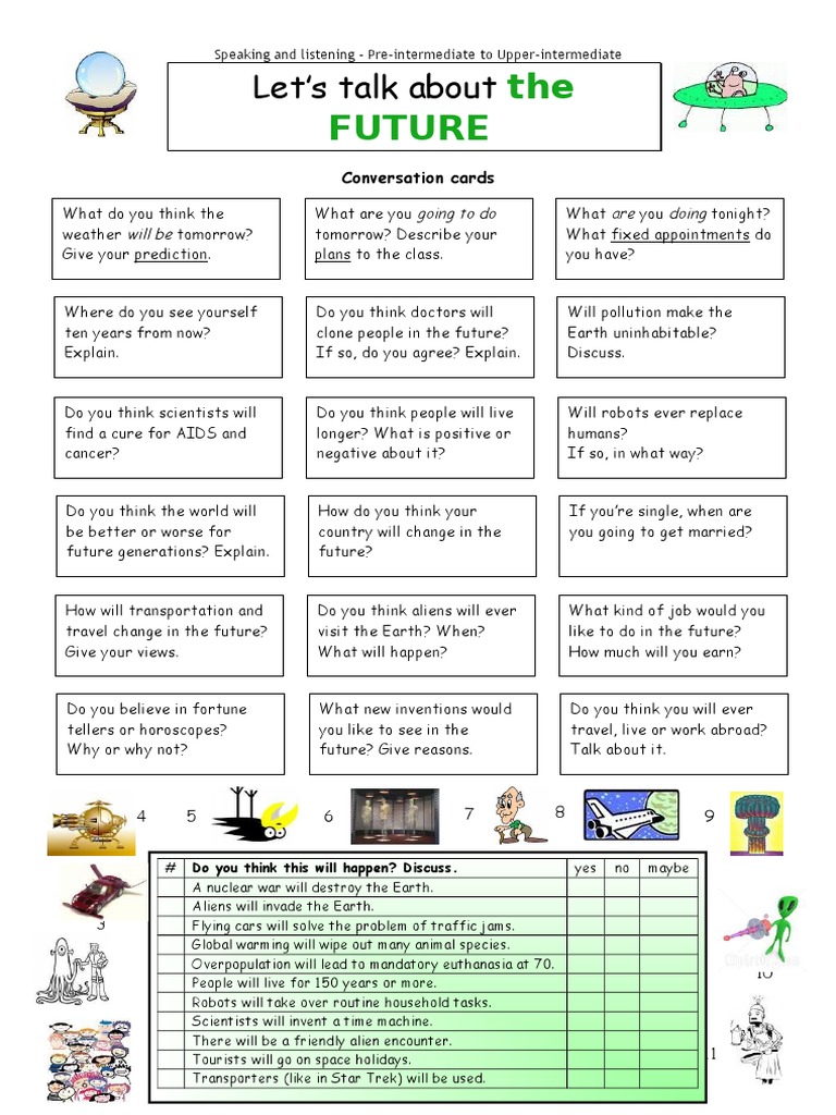 Future Conversation Questions | PDF | Language Arts & Discipline