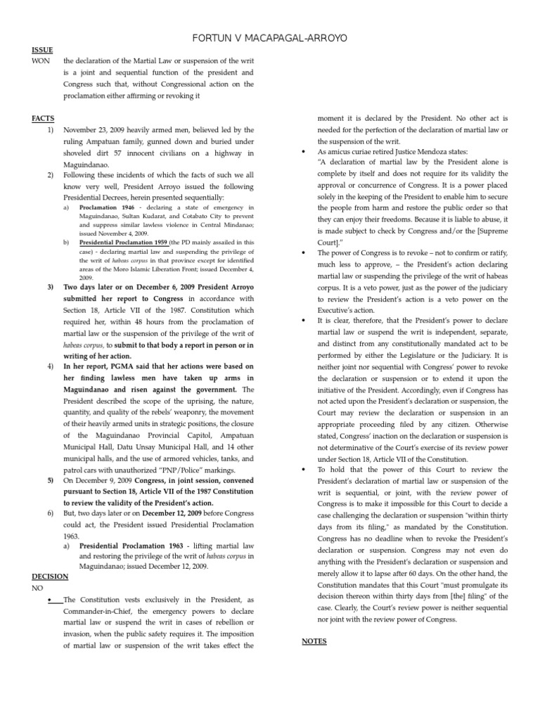 Fortun v macapagal arroyo pdf martial law habeas corpus