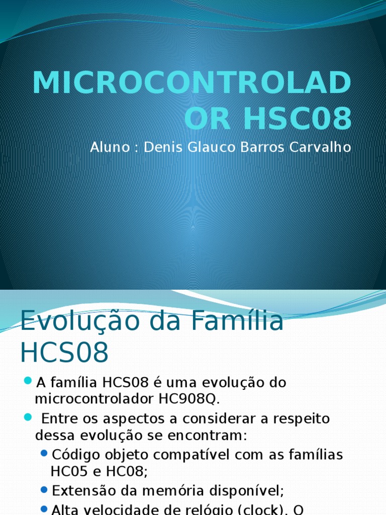 Microcontrolador HSC08 | PDF | Armazenamento de dados de computador ...