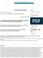 ¿La información sobre automedicación disponible en internet reúne criterios de calidad?