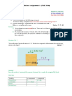 Solution Assignment 1: (Fall 2016) : Question. No: 1