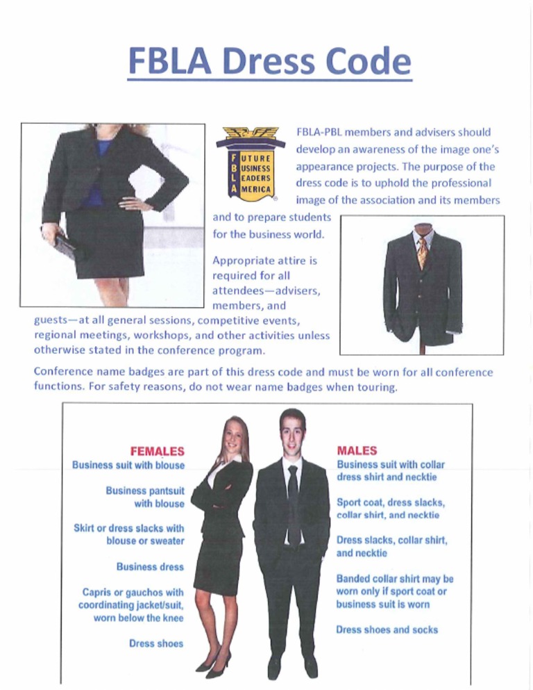 dress code for fbla News LVC Students Shine at FBLA