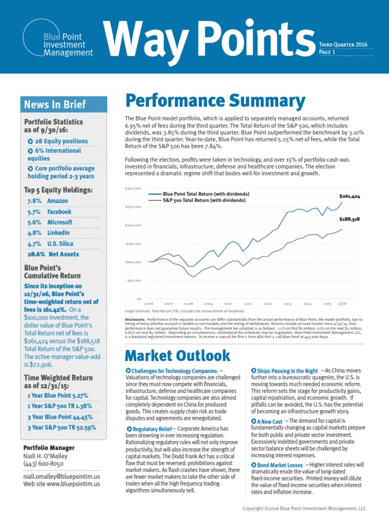 Performance Summary: Market Outlook | PDF | Investing | Economic Growth