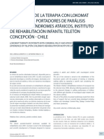 Experiencia de La Terapia Con Lokomat en Pacientes Portadores de Par Lisis Cerebral y S Ndromes at Xicos Instituto de Rehabilitaci N Infantil Telet N