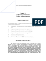 Analysis of Variance and Design of Experiments: Learning Objectives