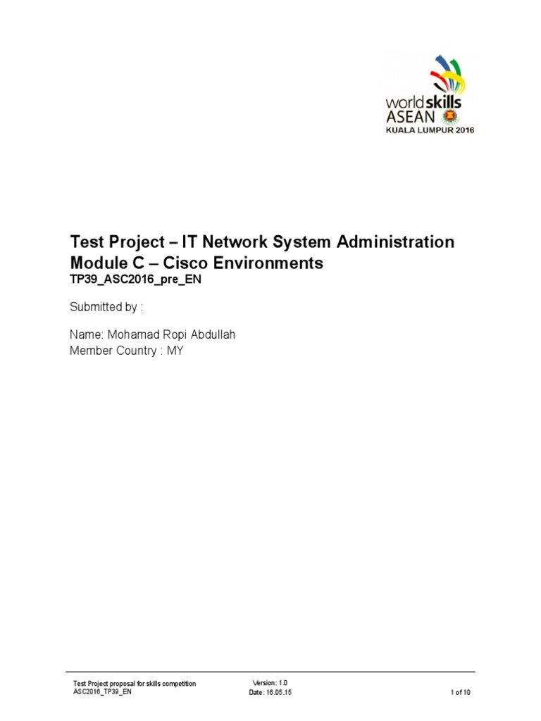 ASC2016 IT Network Project Proposal | PDF | Port (Computer Networking ...