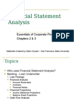Financial Statement Analysis: Essentials of Corporate Finance Chapters 2 & 3