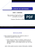 Análise Linear de Sistemas