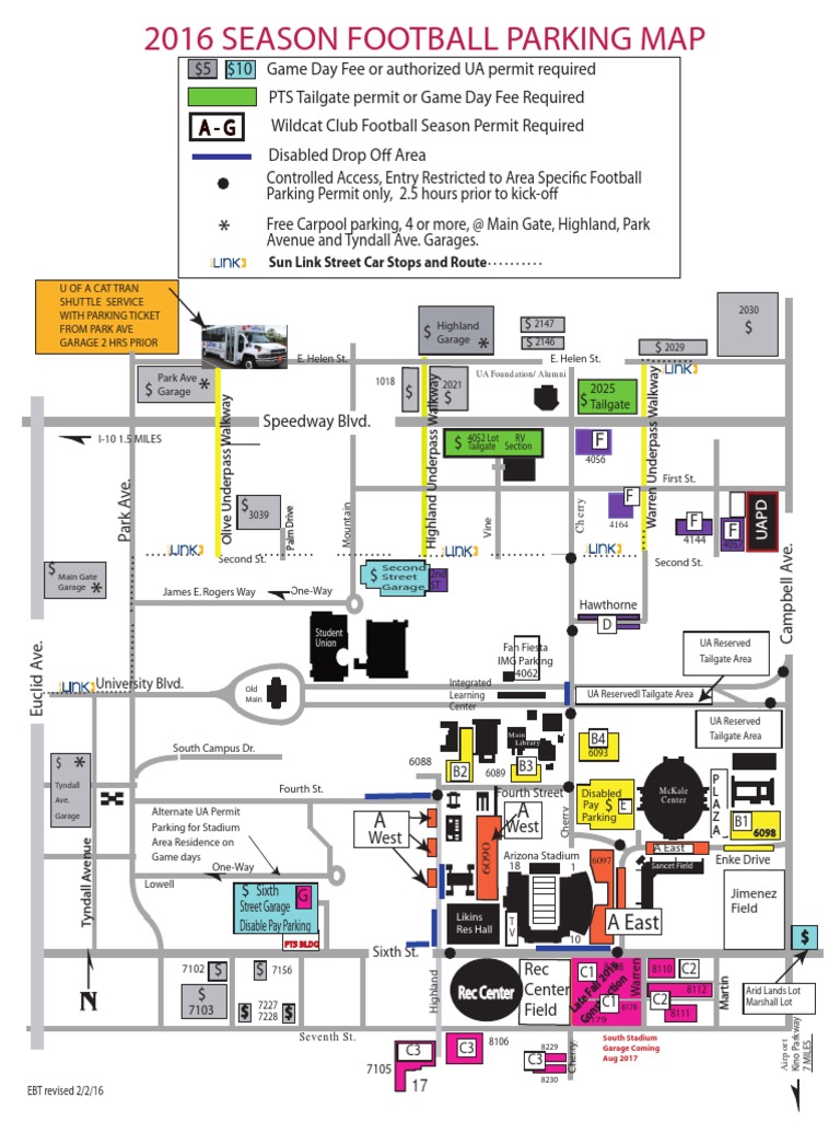 Arizona Stadium Football Parking Map | PDF