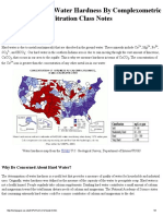 Determination of Water Hardness by Complexometric Titration Class Notes