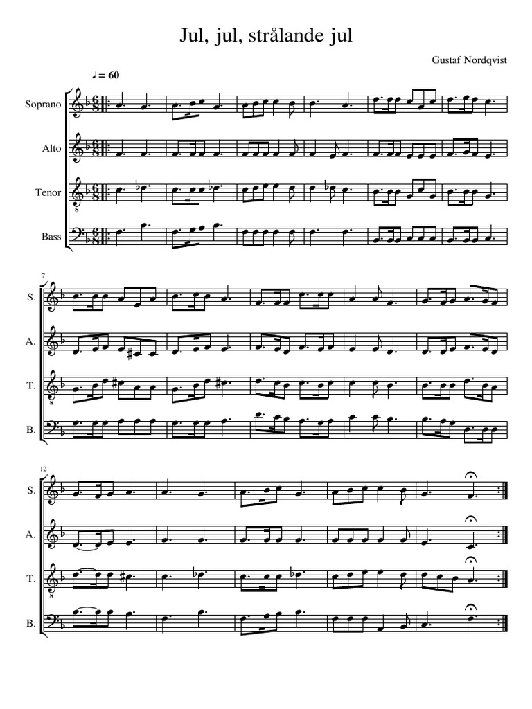 jul jul strålande jul körnoter Jul Jul Stralande Jul SATB