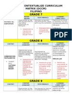 Division Contextualize Curriculum Matrix