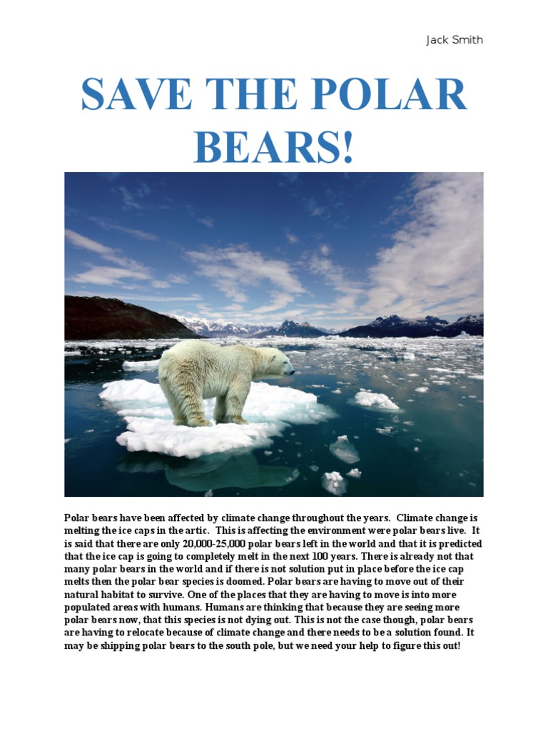 Save The Polar Bears | PDF