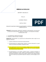 Requisitos almacenamiento bebidas alcohólicas