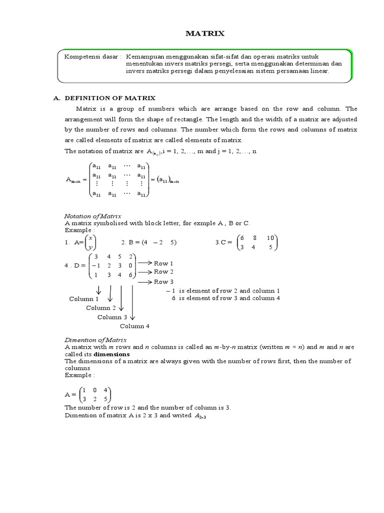 Matrix PDF | PDF | Matrix (Mathematics) | Operator Theory