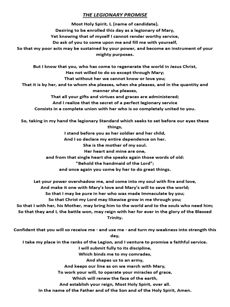 Legionary Promise | PDF