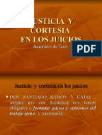 Justicia y Cortesia en Los Juicios