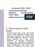 Pasal-Pasal UUD 1945, Lembaga Negara, HAM Menurut UUD 1945