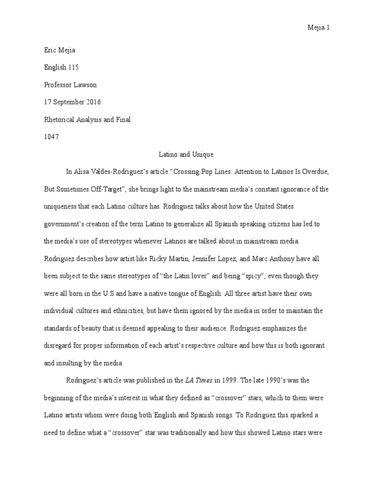 Hispanic stereotypes essay 02 picture