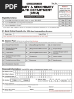 S T NS T N Primary & Secondary Health Department (CMU) : Eligibility Criteria