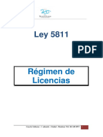 ley 5811 Régimen de Licencias